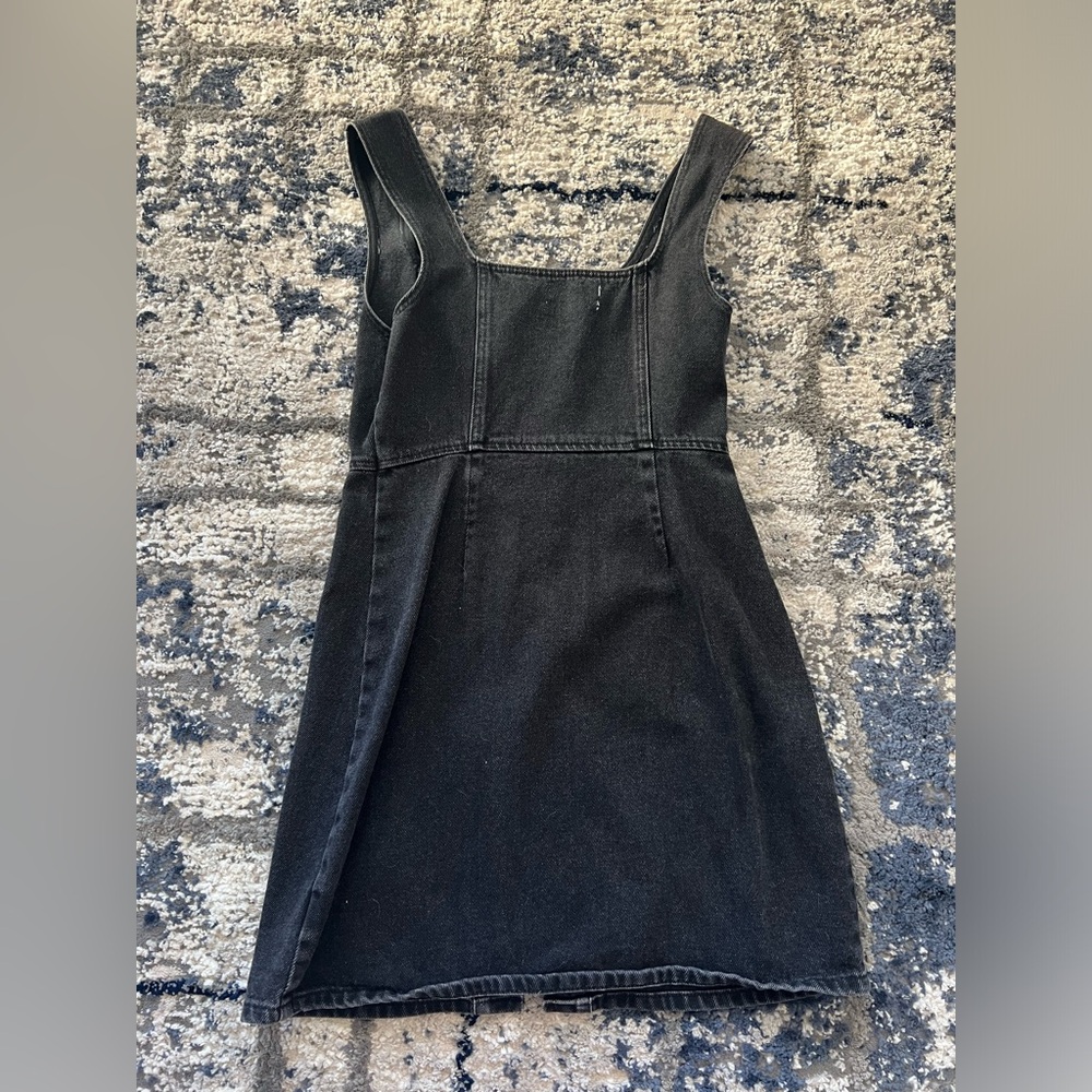 Urban Outfitters Black Denim Button Down Dress - Picture 3 of 6